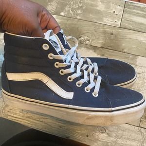 Vans blue hi-top sneakers M 7.5 W 9